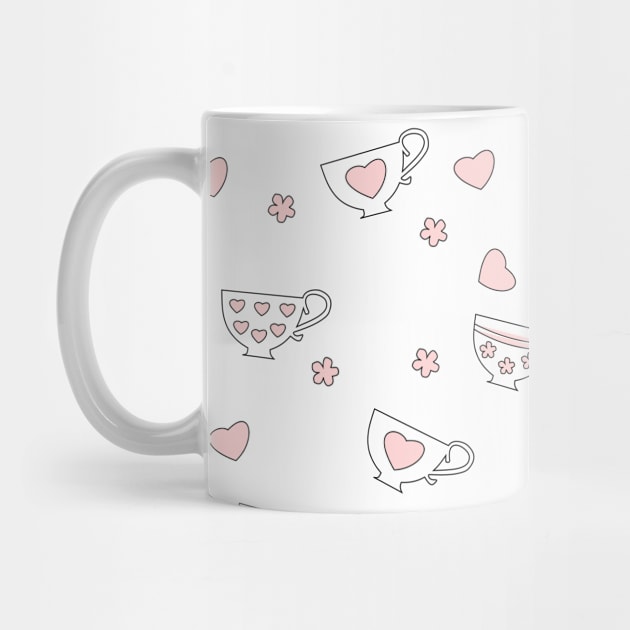 You're my cup of tea - Dainty Hearts and Cups by smileykty